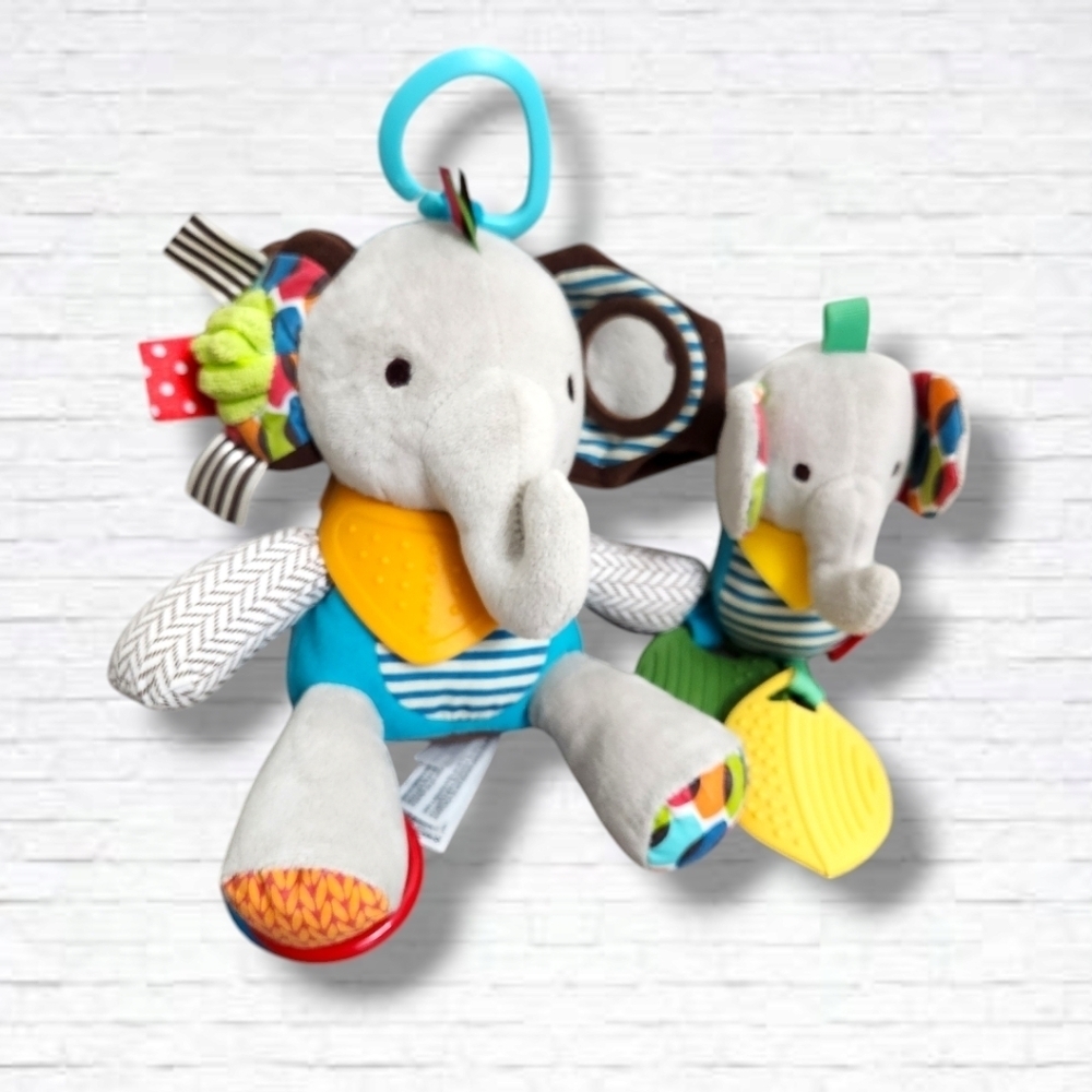 Skip Hop Elephant Infant Baby Take Along Sensory Soft Toys Age 0+ M x 2